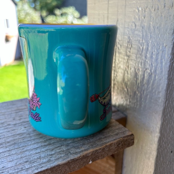 Diner Mug. Thick handle. “Snowqualmie, Wa.  Aqua tone - Picture 4 of 5